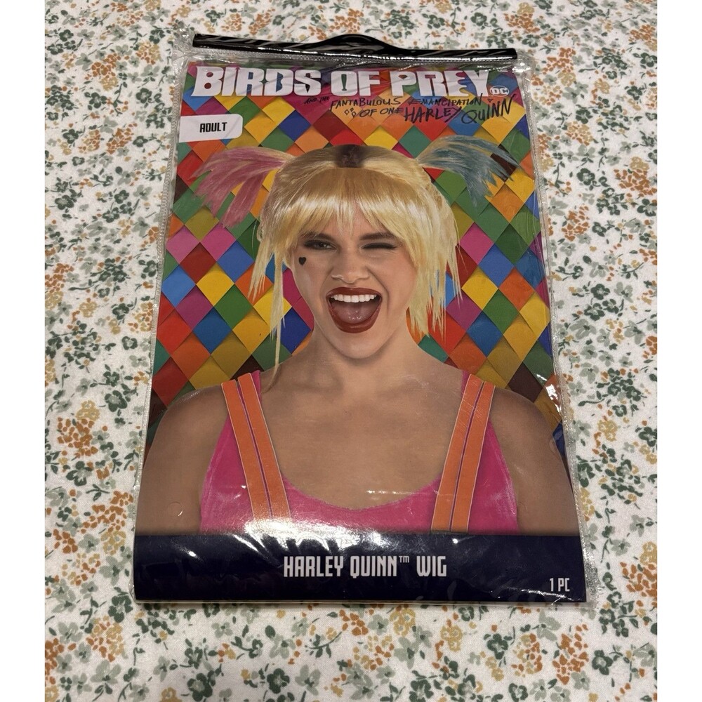 Birds of Prey Harley Quinn Adult Wig- DC Cosplay Costume Suicide Blonde Wig